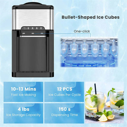 3-in-1 Water Cooler Dispenser with Ice Maker & Child Safety Lock for Home